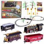 Remote Controlled Train Locomotive RC Lights Sounds Smoke 22 pcs.