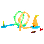 M&auml;nguautode rada Mattel Hot Wheels Neon Speeders Double Loop Dash