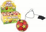 PU Football with a Jojo Elastic Band for Bouncing, 6 cm, Red Stars