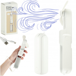 Rakstāmgalda ventilators mini rokas saliekamais ventilators portatīvais USB balts