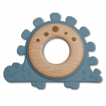 Teether Bite&Play ring wooden and silicone 3m+ dinosaur