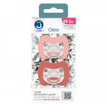 2-pack. Smart pacifiers Glee 0-2m rose-brick
