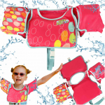 AQUASTAR Rozā peldveste ar piedurknēm