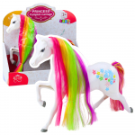Figurine Large Fairytale Horse Rainbow Mane Colorful Decorations White