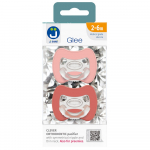 2-pack. Smart pacifiers Glee 2-6m rose-brick