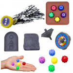 Set of 4 Squid Game Traditional Korean Games Dice Spinning Top