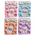 Teddy Bear Paper Gift Bag Pastel Colors 23 x 18 x 10.5 cm