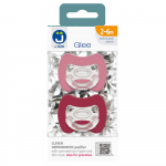 2-pack. Smart pacifiers Glee 2-6m old rose-red