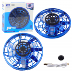 Flying Disc UFO Throwing LED Light Gyroscope Blue