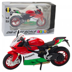 Sports Motorcycle Metal Red Green Lights Sounds 1:12