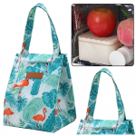 Thermal Insulating Breakfast Bag Lunch Bag Leaves Flamingos 25cm