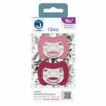 2-pack. Smart pacifiers Glee 16m+ old rose-red