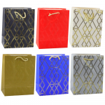 Paper Gift Bag Elegant Gold Patterns 23 x 18 x 10.5 cm