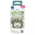 2-pack. Smart pacifiers Glee 0-2m sage-green