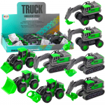 Construction Vehicle Excavator Green Friction Drive