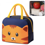 Thermal Insulating Breakfast Bag Lunch Bag Cat Navy Blue 23cm