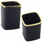 Brush Organizer, Four Compartments, Black, 12 x 9.5cm