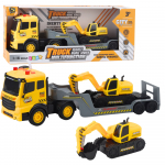 Tow Truck with Crawler Excavator Rotating 360&deg; Yellow 1:16