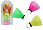 Set of Badminton Shuttlecocks 3pcs Classic Colorful