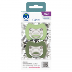 2-pack. Smart pacifiers Glee 16m+ sage-green