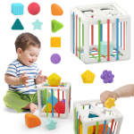 Elastic Sensory Cube Anti-Stress Sorter Rubber Blocks For Children