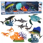 Set of Figures Sea Animals Movable Elements Turtle