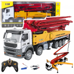 Huina Metal Concrete Mixer Construction Truck with Pump 1:18