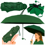 Folding Pocket Umbrella with UV Protection UPF 50+ Green Case 90 cm