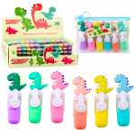 Set of Mini Dinosaur Highlighters in a Colorful Case 6pcs 8cm