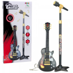 Children's Music Set Guitar Stand with Microphone Black