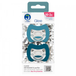 2-pack. Smart pacifiers Glee 0-2m marine-blue