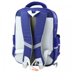 School Backpack Patches With Dinosaurs Chest Strap Navy Blue 39x27x15cm