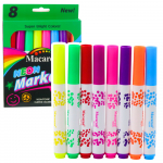Set of Neon Markers for School, Water-Based Ink, Colorful, 8 pcs