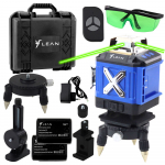 4D Laser Level Plane 16 Lines Case 2 Batteries Blue