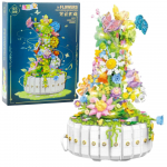 Construction Blocks Floral Composition with Butterflies LED Lights 1399 pcs.