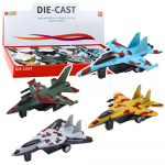 Military Fighter With Friction Drive Metal 11cm Mix