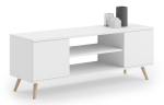 Puitjalgadega TV-alus KOBI FOCUS 135 cm Valge