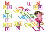 Floor Stickers Numbers 1-10 Educational For Hopscotch