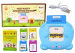 Tablet for Educational Cards Learning Polish English 224 Words Blue