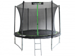 Batuts ar dro&scaron;ības tīklu un kāpnēm 244 cm (8ft)  SPORT PRO Green
