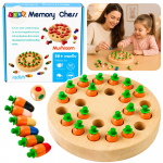 Family Memory Game Carrots Wooden
