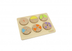 MASTERKIDZ Wooden Math Puzzle Fractions