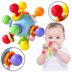 Teether Sensory Toy With Rattle For Babies Colorful
