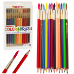 Watercolor Pencils With Brushes 2in1 Colored 12 Pcs