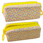 School Pencil Case Organizer Mermaid Scales Pattern Large Colorful Zipper