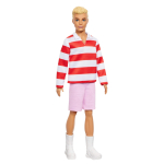 Nukk Mattel Barbie Fashionistas Ken Red & White Stripe