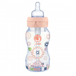 Anti-colic feeding bottle Trendy 260ml peach