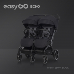 EasyGo Echo Ebony Black Kaksikute vanker W/EA/ECHO/EB