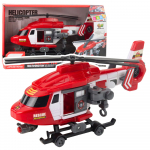 Rescue Helicopter Hook Stretcher Lights Sounds Red 1:16