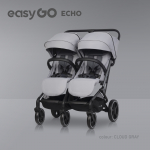 EasyGo Echo Cloudy Gray Kaksikute vanker W/EA/ECHO/CG